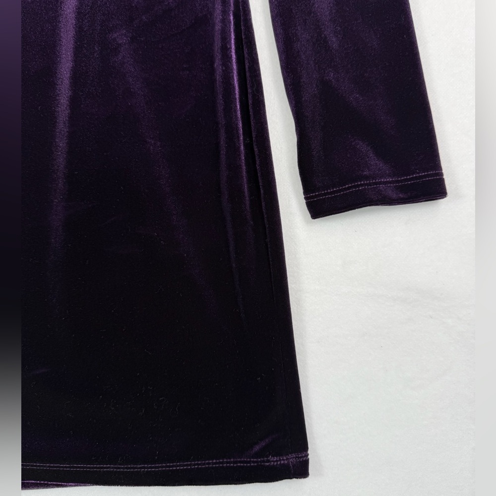 MIMI CHICA VTG Y2K Purple Velour Strappy Back Bodycon‎ Whimsigoth Mini Dress L - Picture 5 of 10